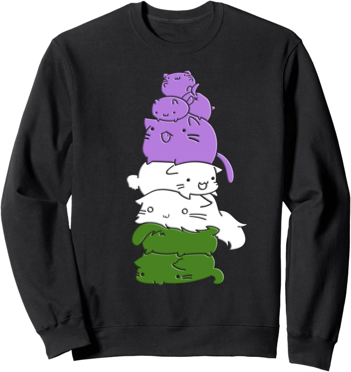 Genderqueer Flagge Genderqueer Katze Pride Sweatshirt