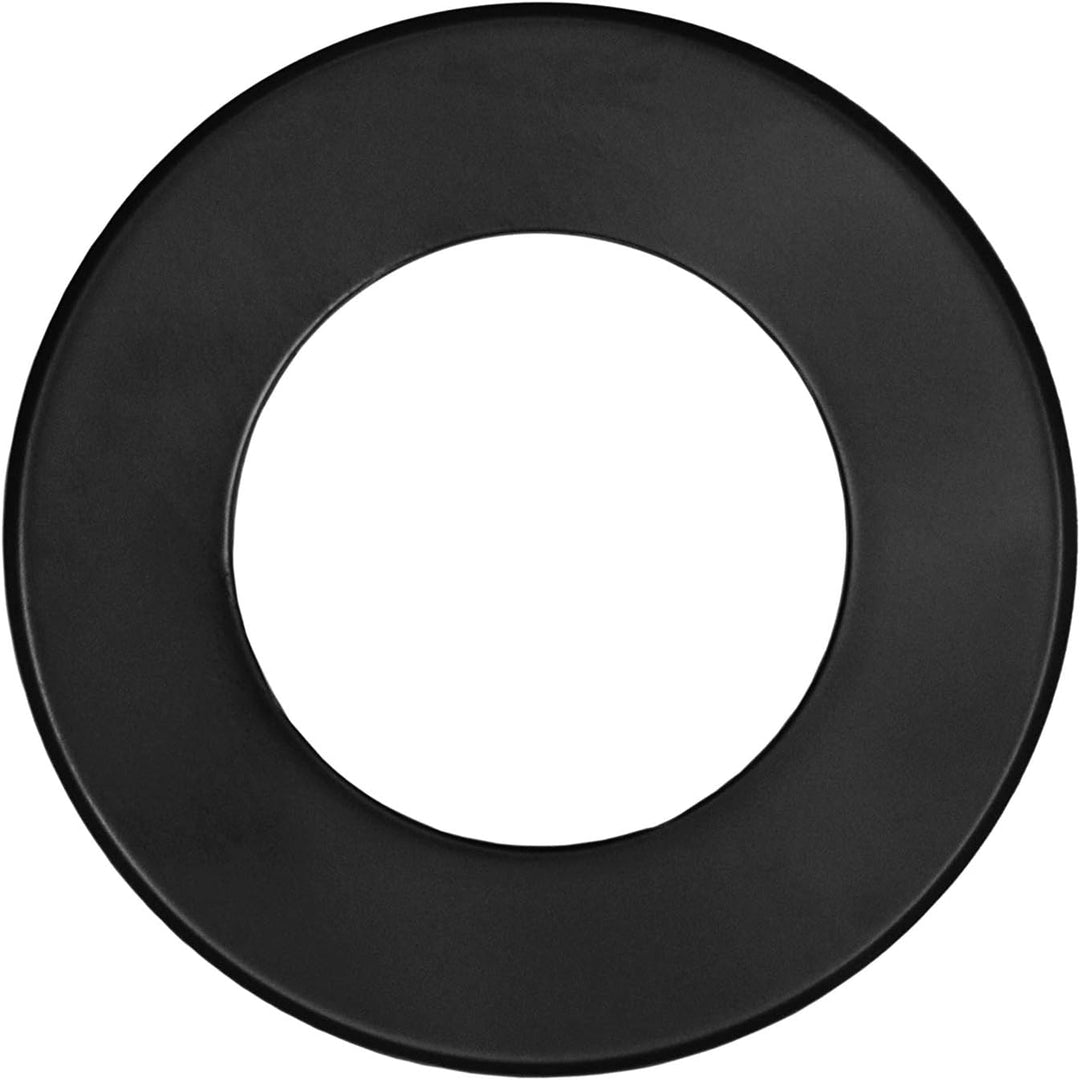 LANZZAS Rauchrohr Wand-Rosette mit 50 mm Rand - für den Durchmesser Ø 130 mm - Farbe: schwarz - Ofen