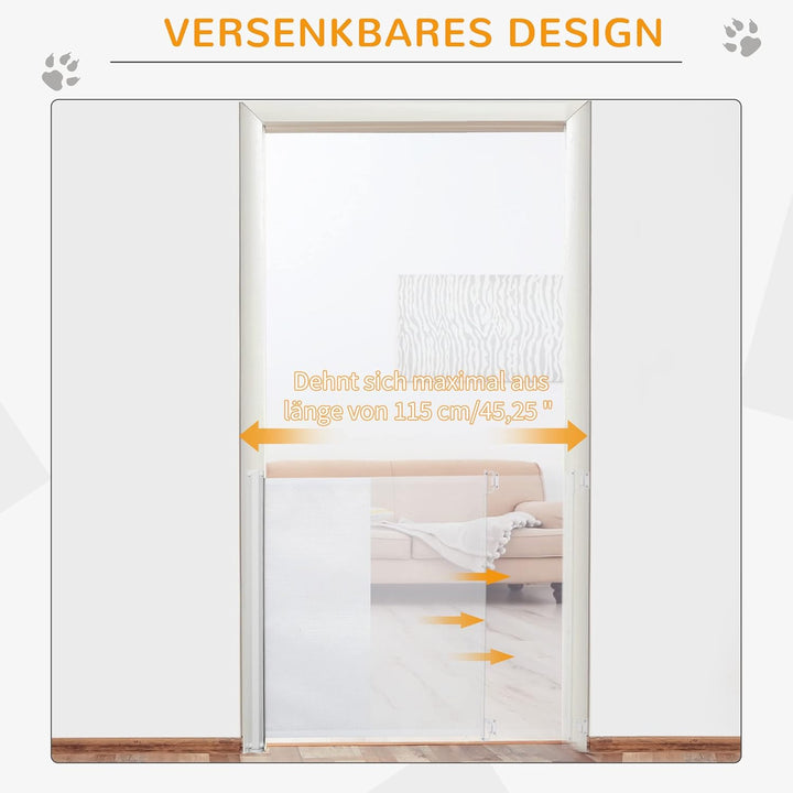 PawHut Hunde Türschutzgitter Treppenschutzgitter Treppenschutz Sicherheitstrennwand Trennwand Türsch
