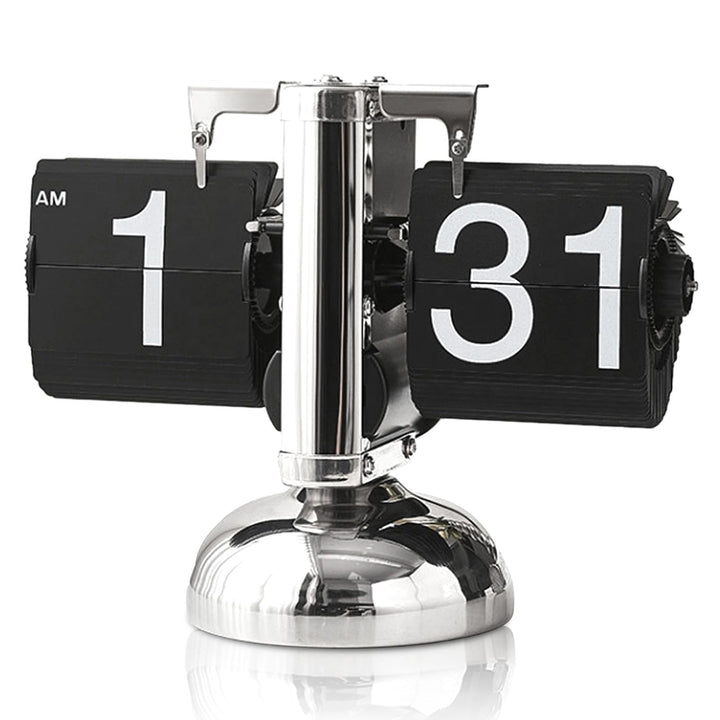 HERCHR Flip-Schreibtischuhr, Retro-Digital-Flip-Down-Uhr, Retro-Minimalist-Einfuss-mechanische Auto-