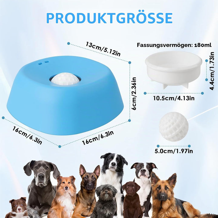 Dfydghb Schleckball Hunde, Beissfester Gummi Lick Bowl für Hunde Hundelickspielzeug, Nonrutsch Leckb