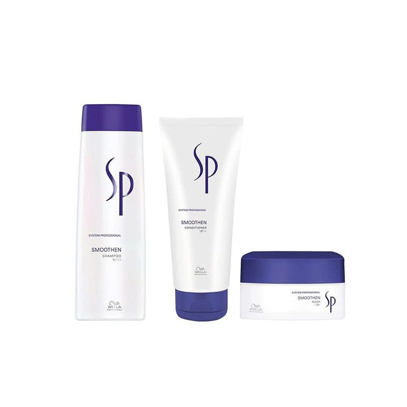 Wella System Professional Kit Smoothen Shampoo 250ml Smoothen Conditioner 200ml Smoothen Mask 200 ml