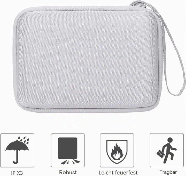 co2CREA Hart Tasche für Canon SELPHY Square QX10 /QX20 Fotodrucker Case Etui Tragetasche Weiss, Weis