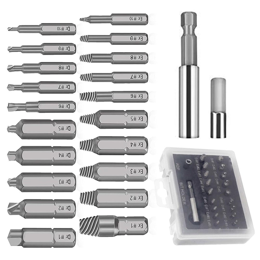 22 Stück Schraubenausdreher Set, Linksausdreher Set, Schraubenlöser für Beschädigte Schraube aus Sch