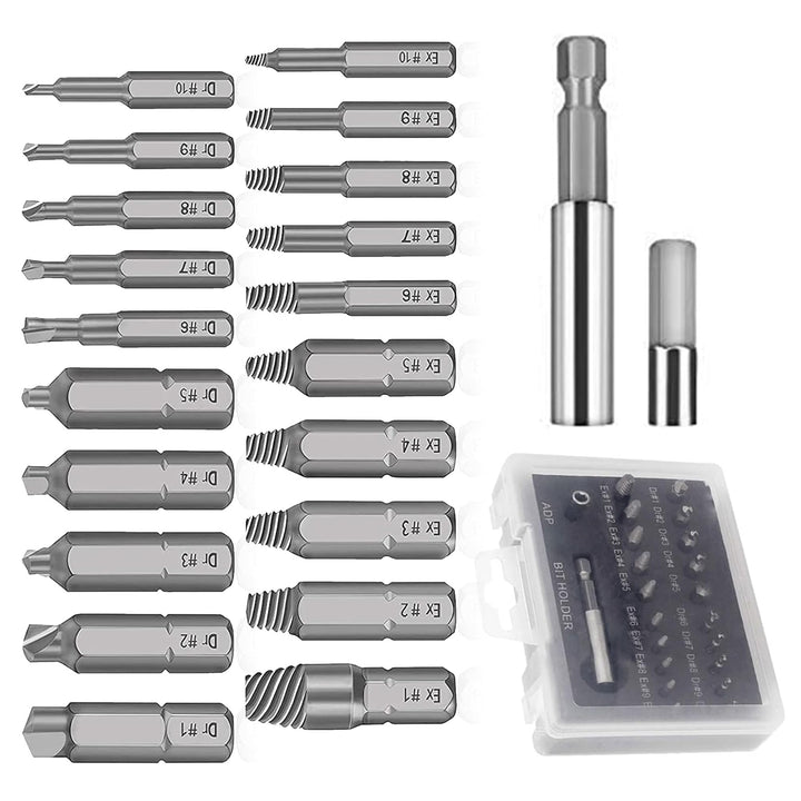 22 Stück Schraubenausdreher Set, Linksausdreher Set, Schraubenlöser für Beschädigte Schraube aus Sch