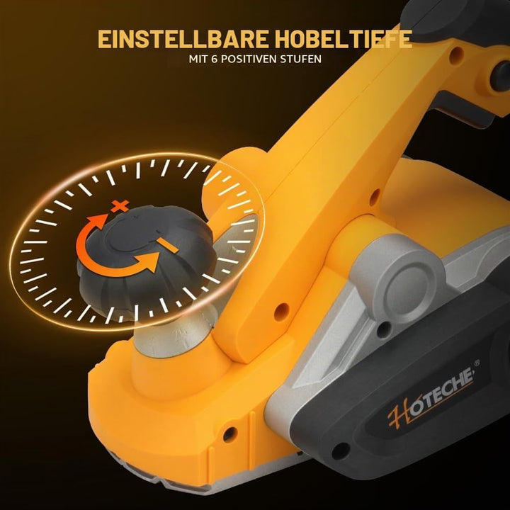Hoteche 900W Elektrohobel 82 * 3mm - 16000rpm, 65mn Klingen, VDE Stecker, Aluminiumplatte, inklusive