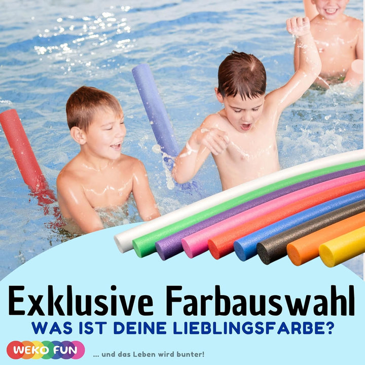 Schwimmnudel für Kinder & Erwachsene 160cm - Lange Poolnudel 2er Set - 9 Farben zur Auswahl - Schwim
