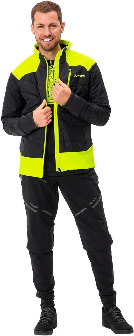 VAUDE Men's Minaki Jacket III - Isolationsjacke Herren - warme Fahrradjacke M black/yellow, M black/