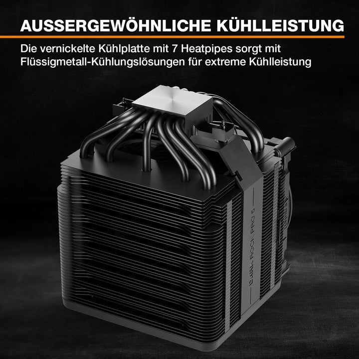 be quiet! Dark Rock Pro 5 Luftkühler, immens hohe Kühlleistung, 7 Hochleistungs-Heatpipes, 2x Silent