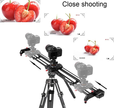 GVM Kamera Slider motorisiert, 120cm Fotografie Slider mit Zeitraffer, Follow Focus, Tracking, Panor