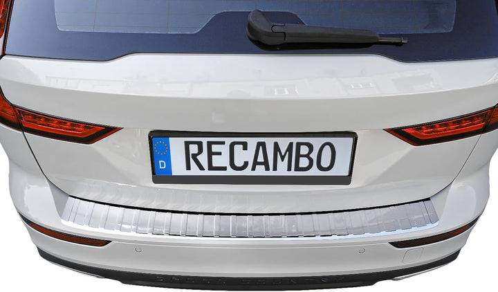 RECAMBO Ladekantenschutz Edelstahl Hochglanz poliert, Chrom Look - kompatibel für Volvo V60 2 - BJ a