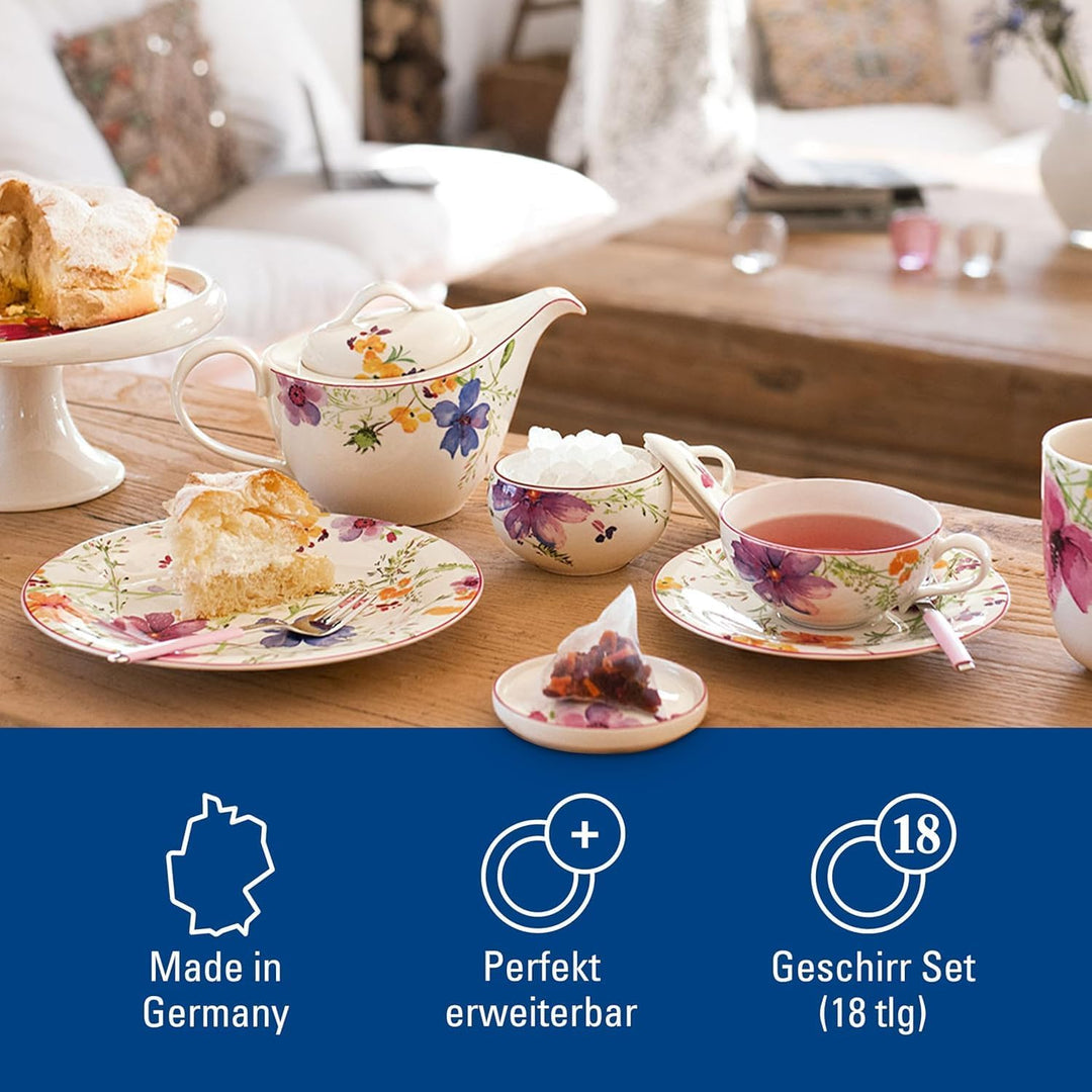 Villeroy & Boch 1041007128 Kaffee-Service, Porzellan, floral, 34,8 x 19,7 x 32,4 cm, 18 Einheiten