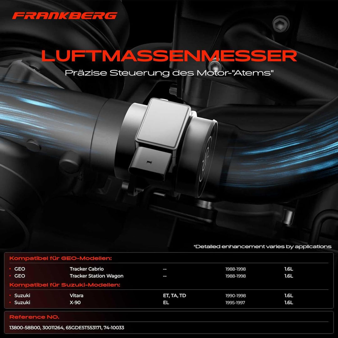 Frankberg Luftmassenmesser Luftmengenmesser Kompatibel mit Vitara ET TA TD X 90-EL Tracker 1.6L 1988
