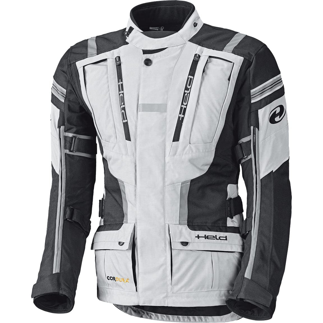 Held Hakuna II Damen Textiljacke - Wasserdicht - Atmungsaktiv - Viel Stauraum M grau schwarz, M grau
