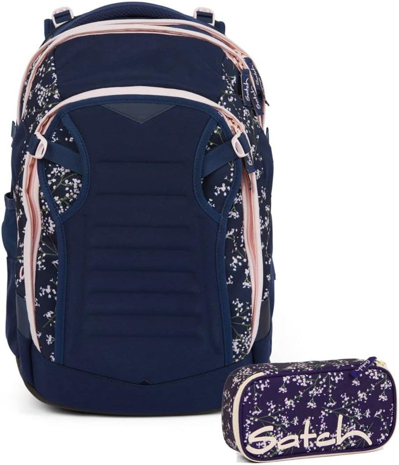 satch Match Schulrucksack Set 2tlg. mit Schlamperbox Bloomy