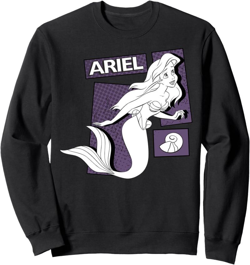 Disney The Little Mermaid Ariel Purple Pop Art Sweatshirt