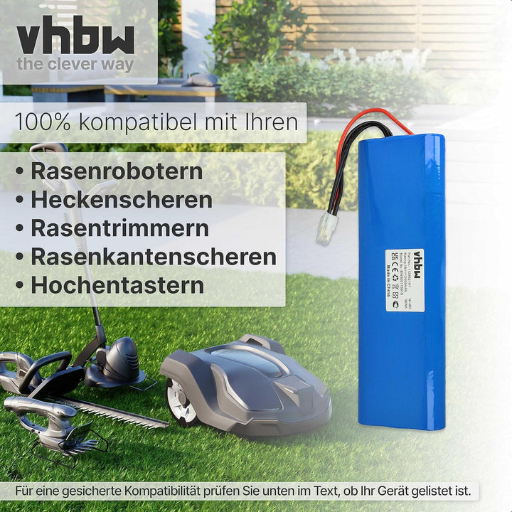 vhbw 2X Akku kompatibel mit Husqvarna Automower 210AC, 210C, 220AC, 230ACX, 260ACX, G2 (2004-2006),