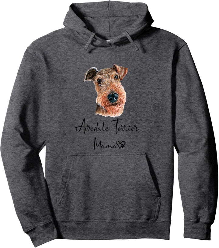 Airedale Terrier Mama Hundemama Hund Frauchen Geschenk Pullover Hoodie