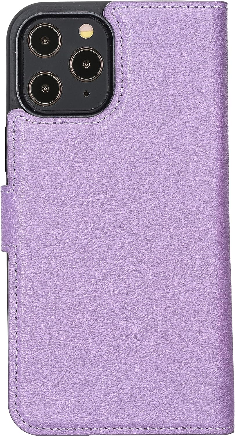 Solo Pelle Lederhülle kompatibel für iPhone 12 Pro Max in 6.7 Zoll abnehmbare Hülle (2in1) inkl. Kar