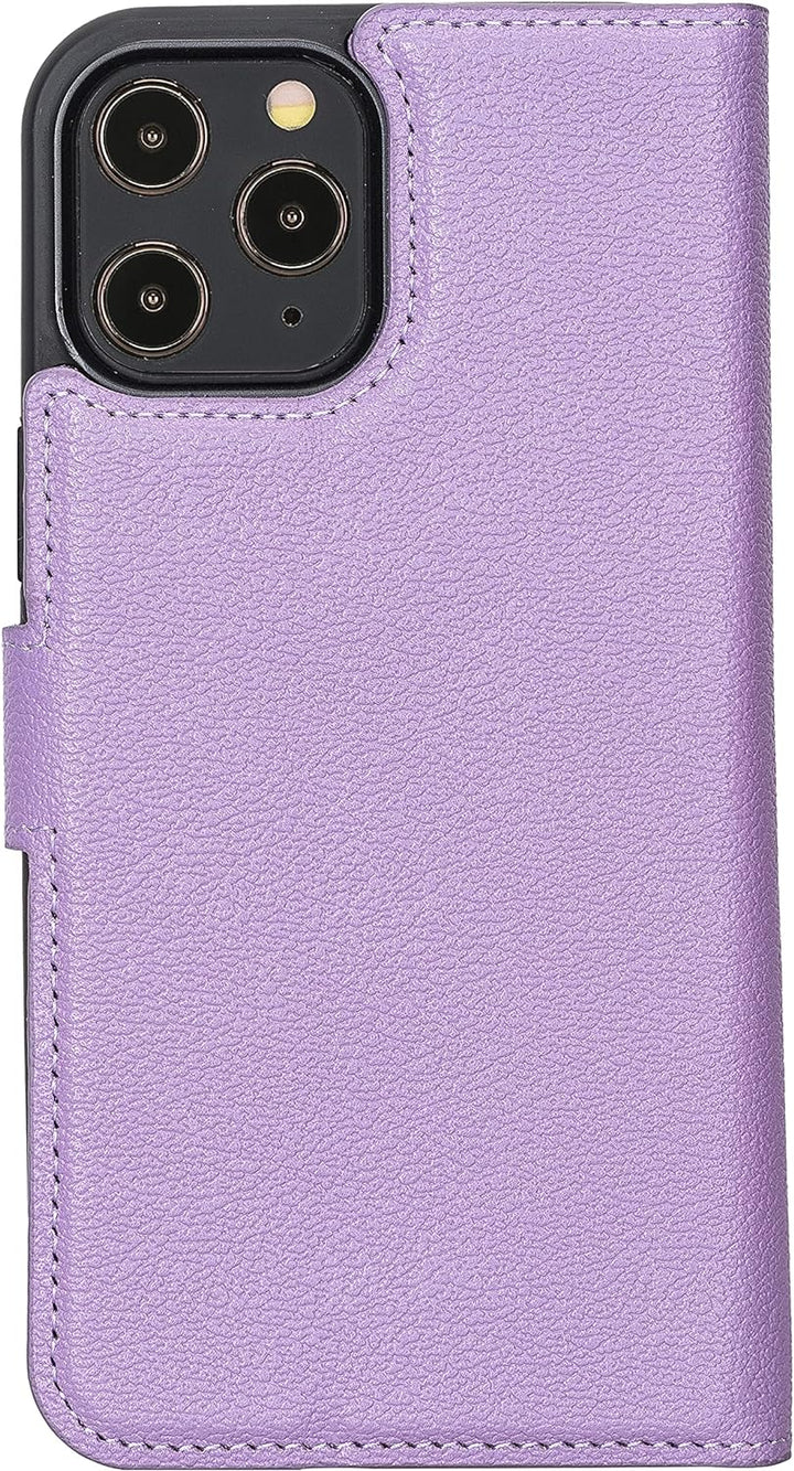 Solo Pelle Lederhülle kompatibel für iPhone 12 Pro Max in 6.7 Zoll abnehmbare Hülle (2in1) inkl. Kar