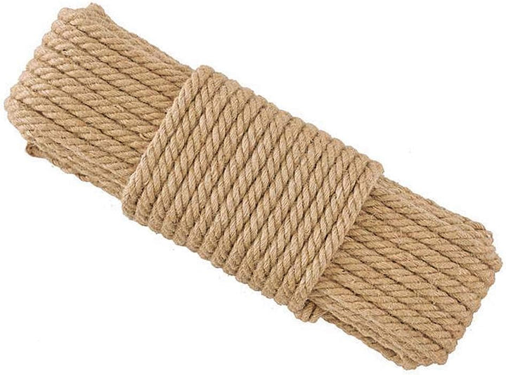 Aoneky Natur Sisal Seil 6mm/8mm/10mm, 10M-100M - Hanfseil für Kratzbaum, Dekoration, Geschenk Verpac