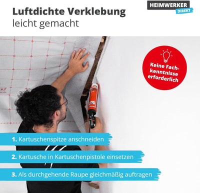 8x Alfa Folienkleber bauelastisch 315 Gramm Profi-Qualität Kartusche Dampfbremsfolien und Fensterans
