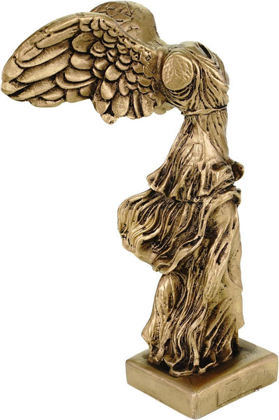 Kremers Schatzkiste Alabaster Nike Siegesgöttin von Samothrake Figur Skulptur 20 cm Gold Siegesdenkm