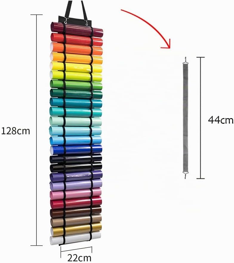 Wnddle Vinyl Rollen Organizer, Vinyl-Aufbewahrungsregal mit 24 Fächern, Vinyl-Rollenhalte, Vinyl Auf