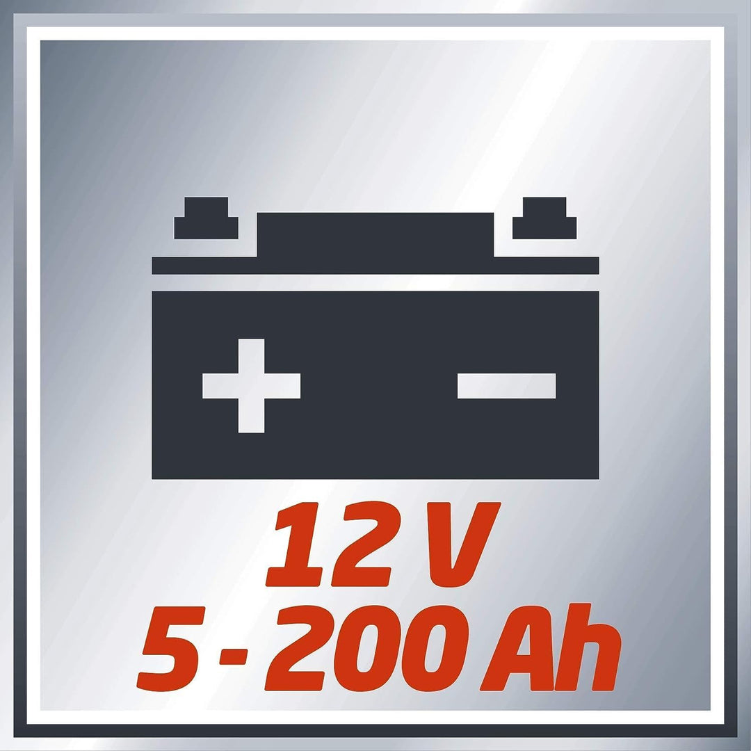 Einhell Batterie-Ladegerät CC-BC 10 E (12 V, f. Batterien von 5-200 Ah, Ladeelektronik, Stahlblechge