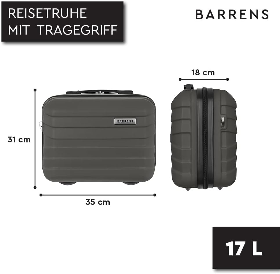 BARRENS Kosmetiktasche | Reiseetui mit Griff | Handgepäck | Zur Befestigung am Koffer oder zum Trage