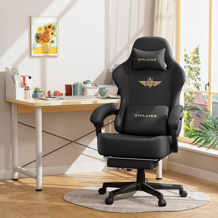 GTPLAYER Gaming Stuhl, Atmungsaktiver Bürostuhl,bürostuhl ergonomisch,Hochwertiger - Kunstleder, Erg
