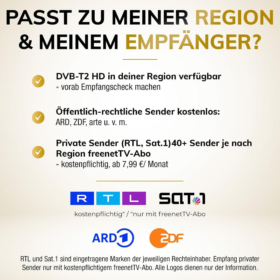 Oehlbach Scope Vision 5G DVB-T2 HD Antenne - Digitale Zimmerantenne - Aktiv DVB-T-Verstärker - Nachf