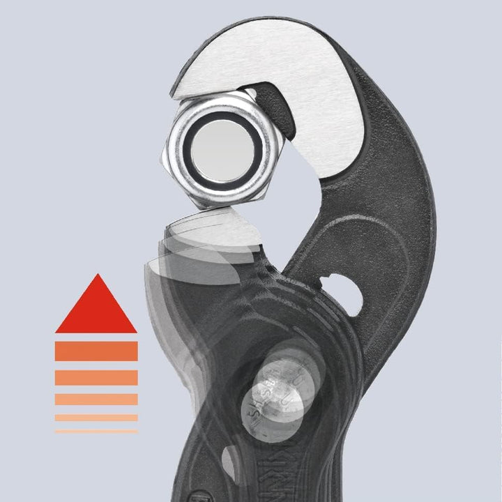 KNIPEX Schraubzange, Chrom-Vanadium, atramentiert, 250 mm, 87 41 250