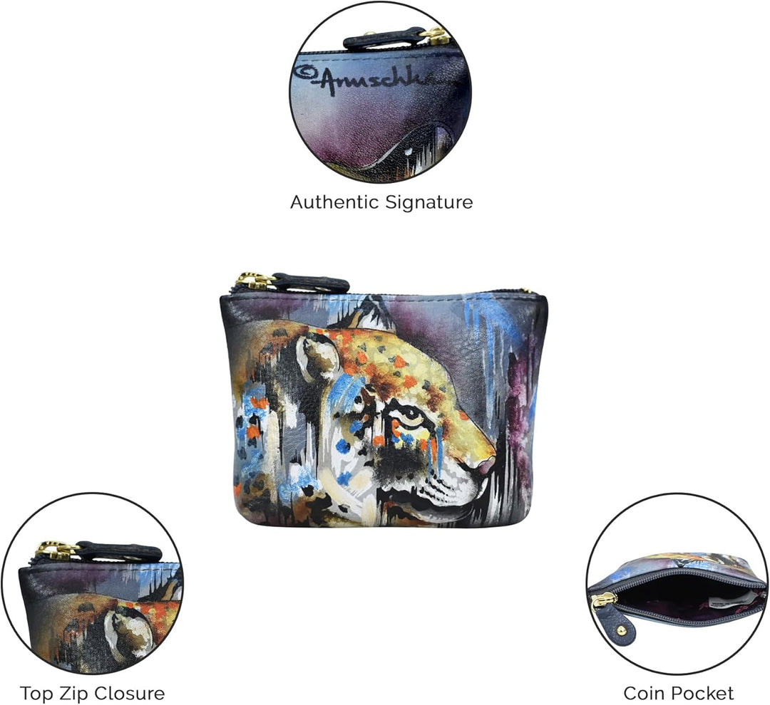 Anuschka Damen Coin Pouch Ac Mnzgeldbrse Abstract Leopard, Abstract Leopard