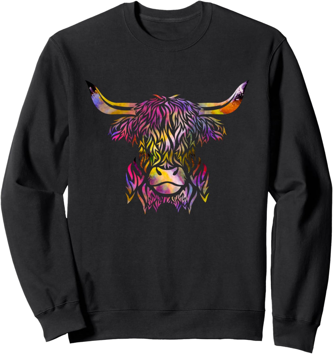 Highland Cow Shirt Highland Cow Print Sweatshirt