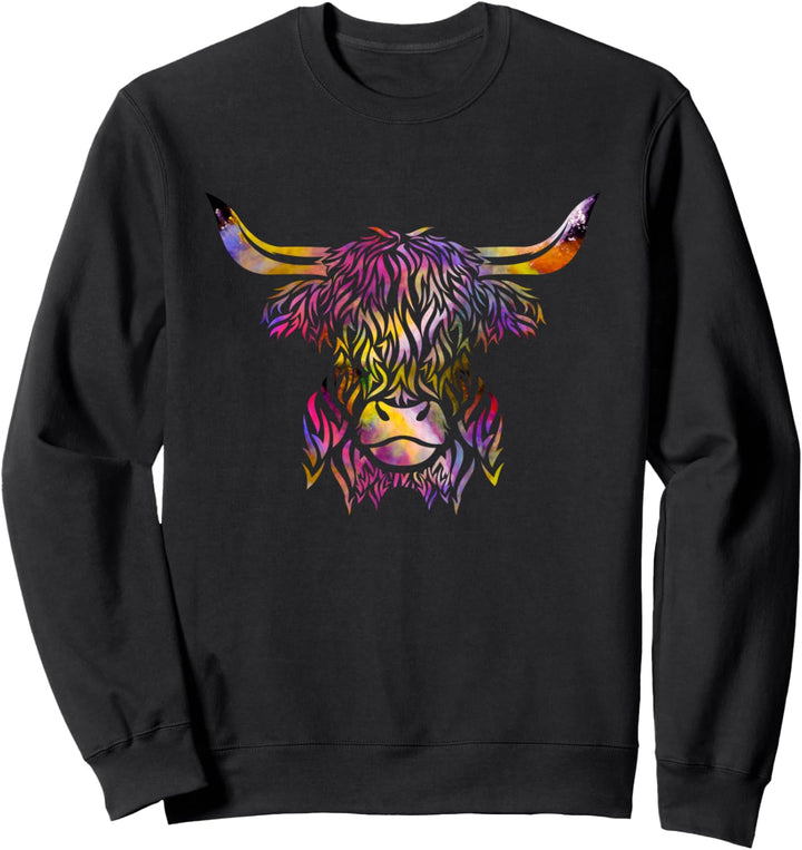 Highland Cow Shirt Highland Cow Print Sweatshirt