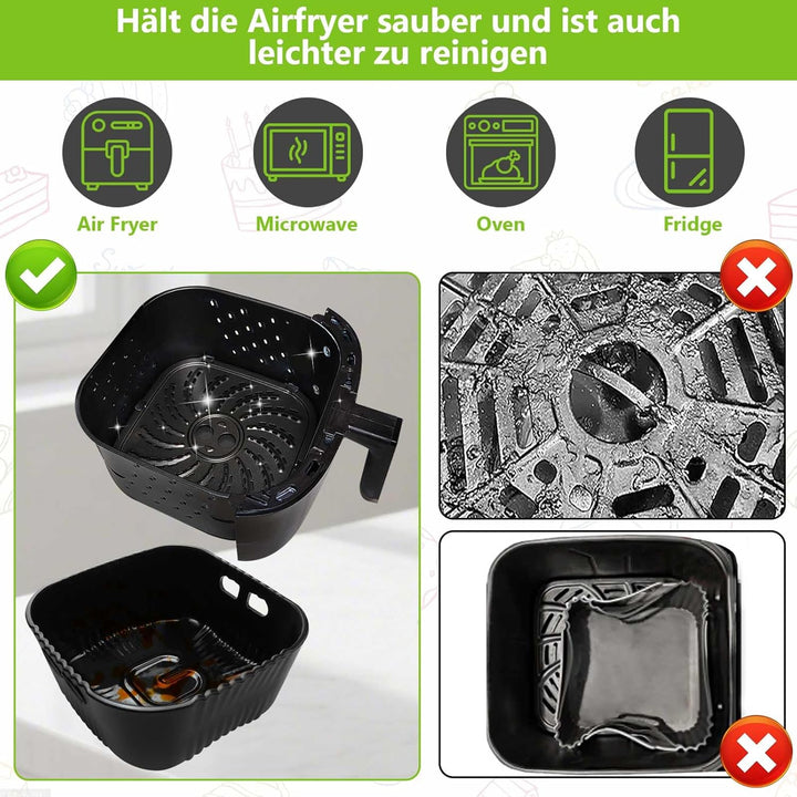 20CM Airfryer Silikonform Zubehör für Philips 2000 Series 4,2L (NA229/00), Russell Hobbs L 4L, COSOR