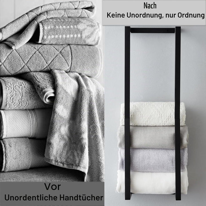 Handtuchhalter für gerollte Handtücher, Handtuchhalter für Badezimmer, Wandmontage, Metall, Badezimm