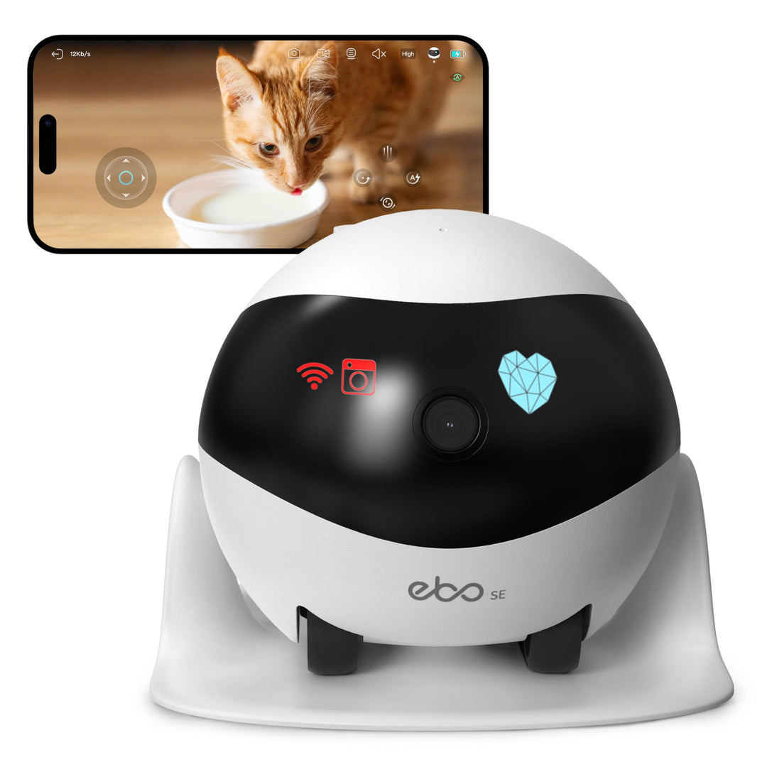 Enabot EBO SE FamilyBot,Kabellose Überwachungskamera Innen,1080P Heimtierkameras,Bewegliche Selbstau