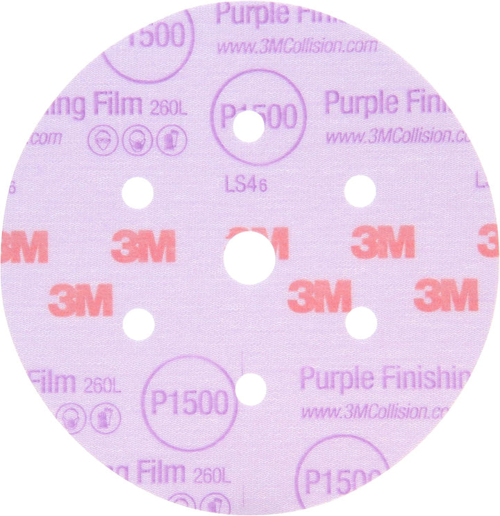 3M Polierscheibe Hookit 30371, ca. 8 cm, Körnung P600, violett 3 P600, 3 P600