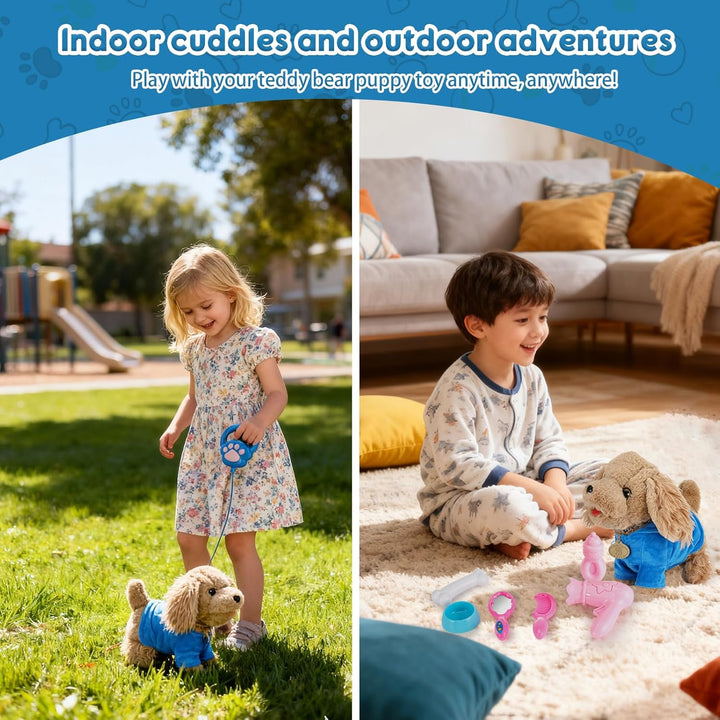 GuKKK Hund Spielzeug Kinder Mit Leine Der Läuft, und Bellt Spielzeug, Kinder Interaktives Spielzeug