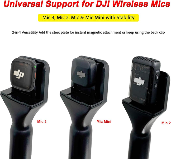 Magnetischer Ständer für DJI Mic 3/Mini/2/Rode Wireless GO II/Insta360 X5 Air Handle Rig Mic Flag In
