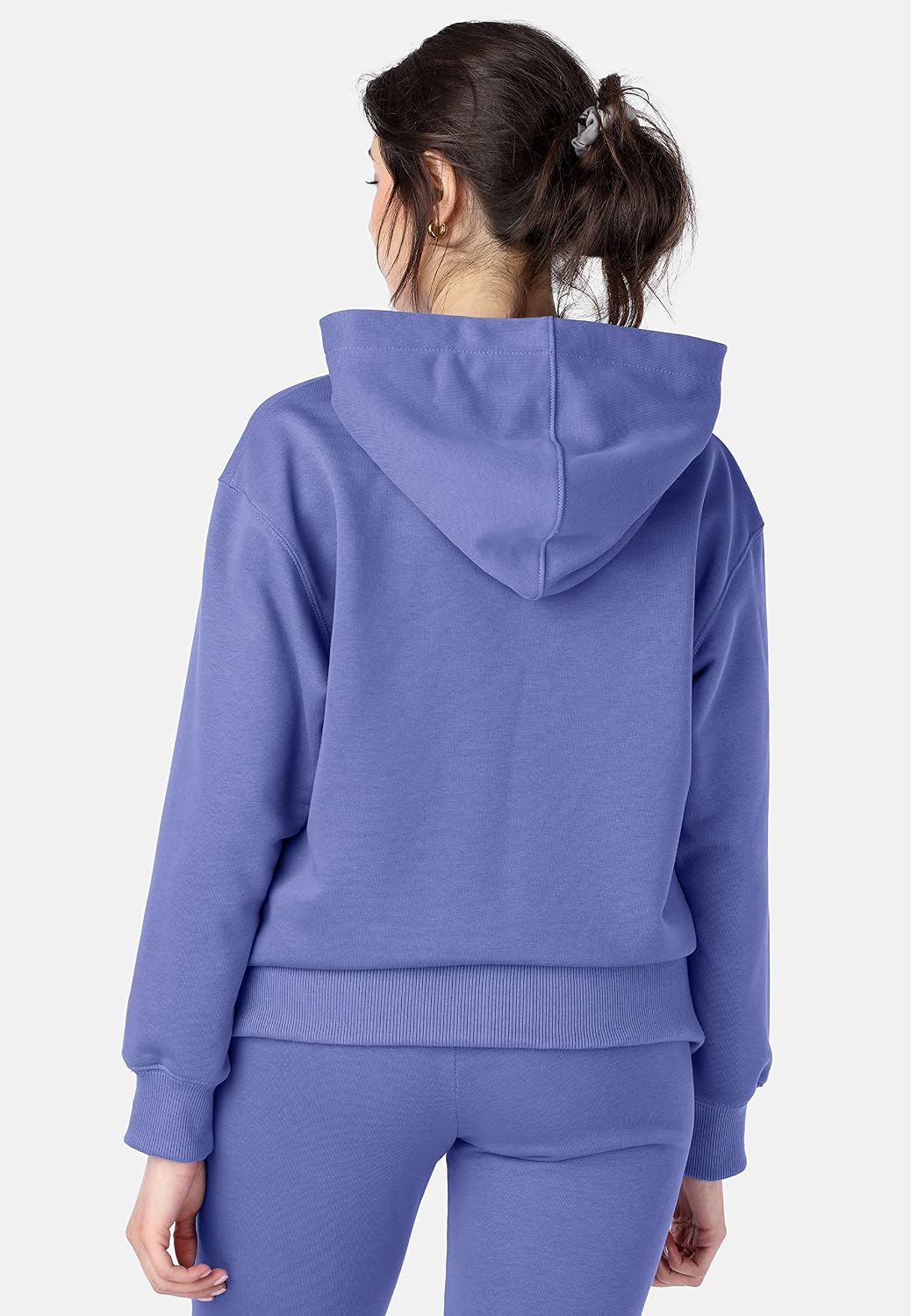 Bellivalini Kapuzenpullover lang Damen Hoodie Sportanzug Oberteil Jogging Pullover BLV210 S Lila-bla
