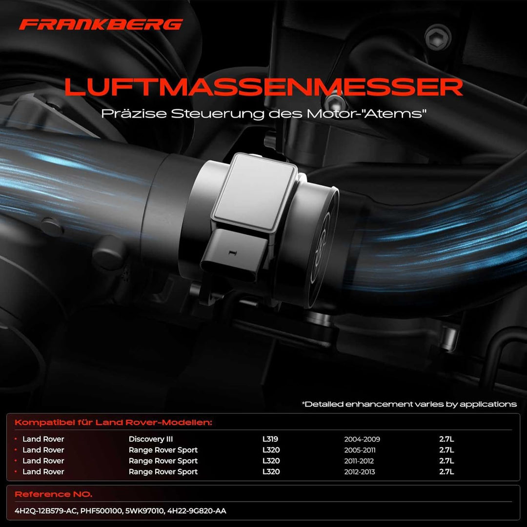 Frankberg 1x Luftmassenmesser Kompatibel mit Discovery III L319 R-a-n-g-e R-o-v-e-r Sport L320 2.7L