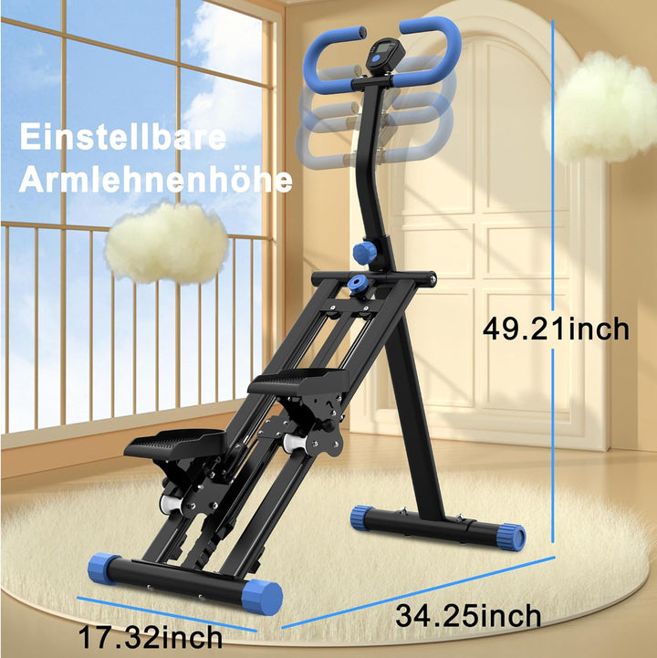 Stair Stepper, Treppenmeister für Zuhause mit 3 Stufen Widerstand, Foldbares Vertical Climber Maschi