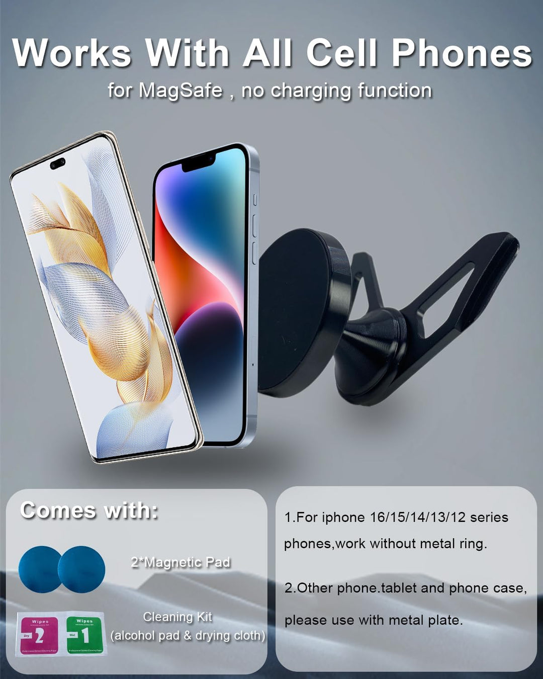 Magnet Handyhalterung kompatibel mit Audi A1 S1 8X 2010-2018, Universelle Halterung Phone Holder für