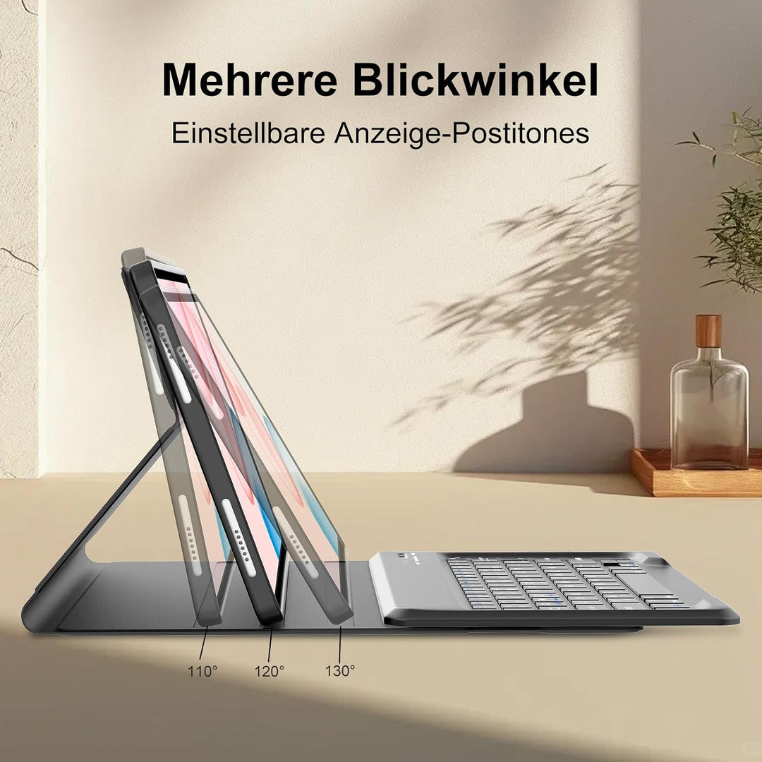 Hülle mit Tastatur für Honor Pad 10 2025/Honor Pad 20 2026 12.1 Zoll | Bluetooth Abnehmbarer Tastatu