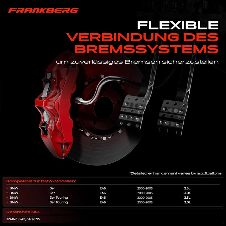 Frankberg Servolenkung Schlauch Benzin Kompatibel mit 3er/3er Touring E46 325xi 330xi 2.5L 3.0L 2000