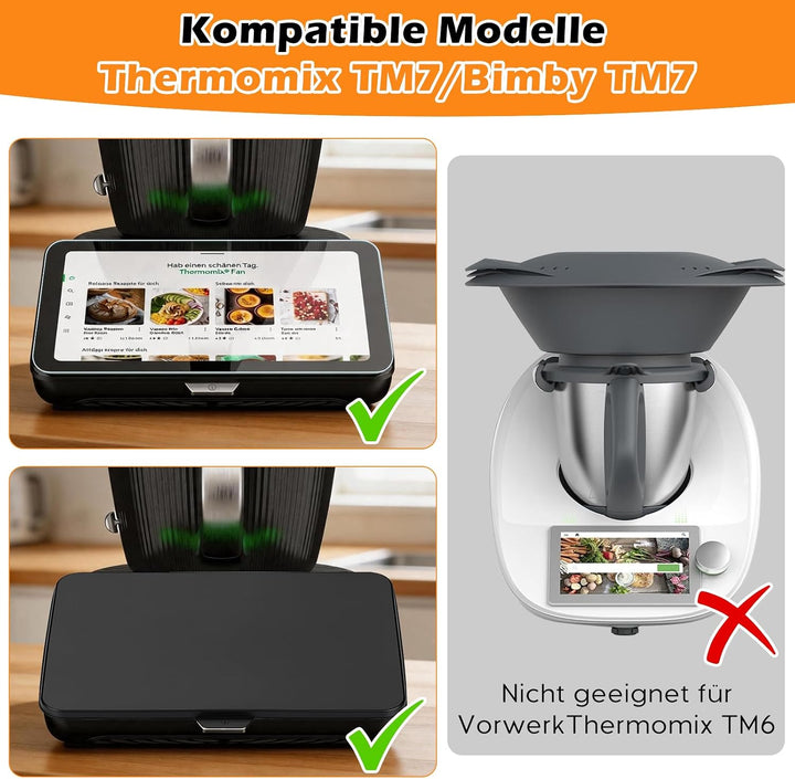 3-in-1 Displayschutz Set für Thermomix TM7 – Silikon Displayabdeckung + 2x 9H Panzerglas Schutzfolie