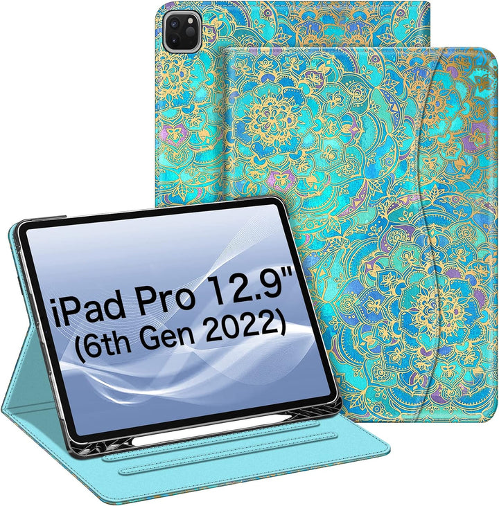 Fintie Hülle für iPad Pro 12.9 Zoll 2022 (6. Generation) / iPad Pro 12.9 2021/2020/2018 mit Stifthal